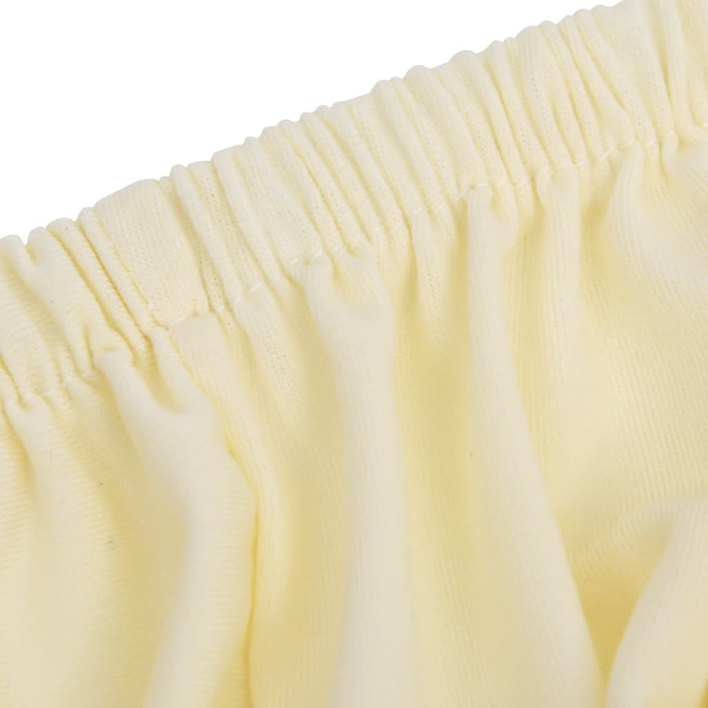 Bankhoes stretch polyester jersey crèmekleurig