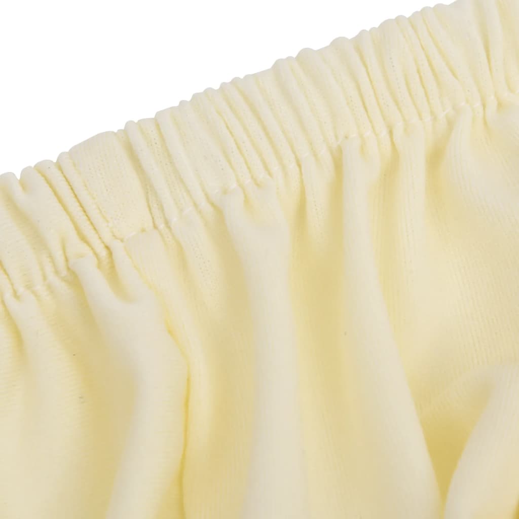 Tweezitsbankhoes stretch polyester jersey crèmekleurig