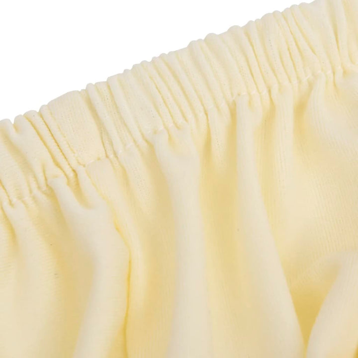 Tweezitsbankhoes stretch polyester jersey crèmekleurig
