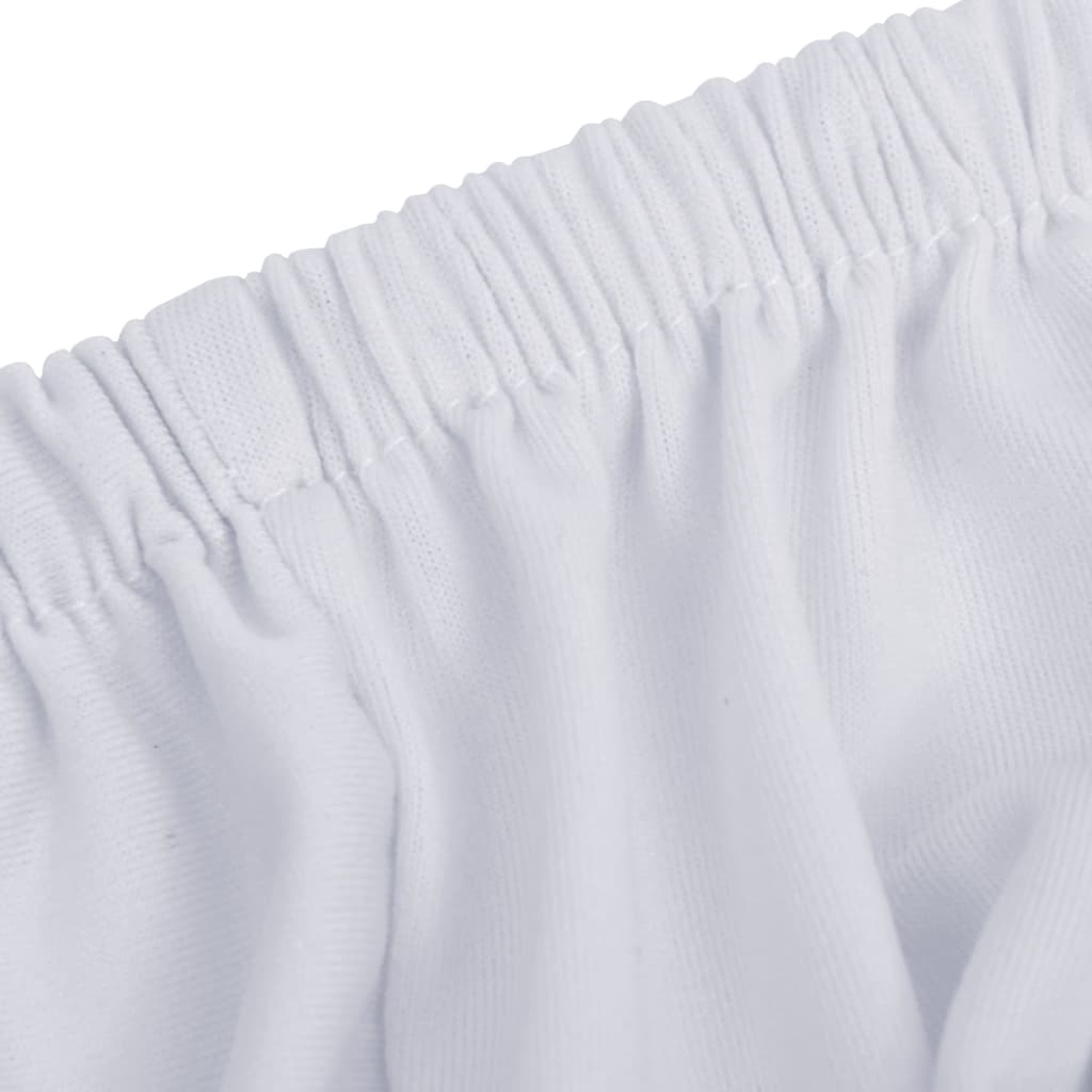 Driezitsbankhoes stretch polyester jersey wit