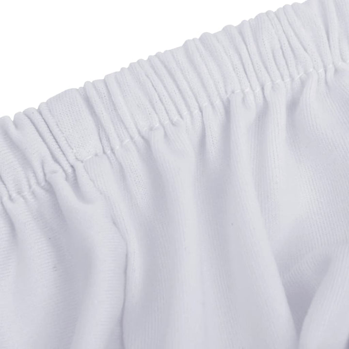 Vierzitsbankhoes stretch polyester jersey wit