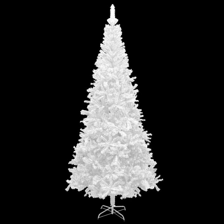 Kunstkerstboom met LED's en kerstballen L 240 cm wit