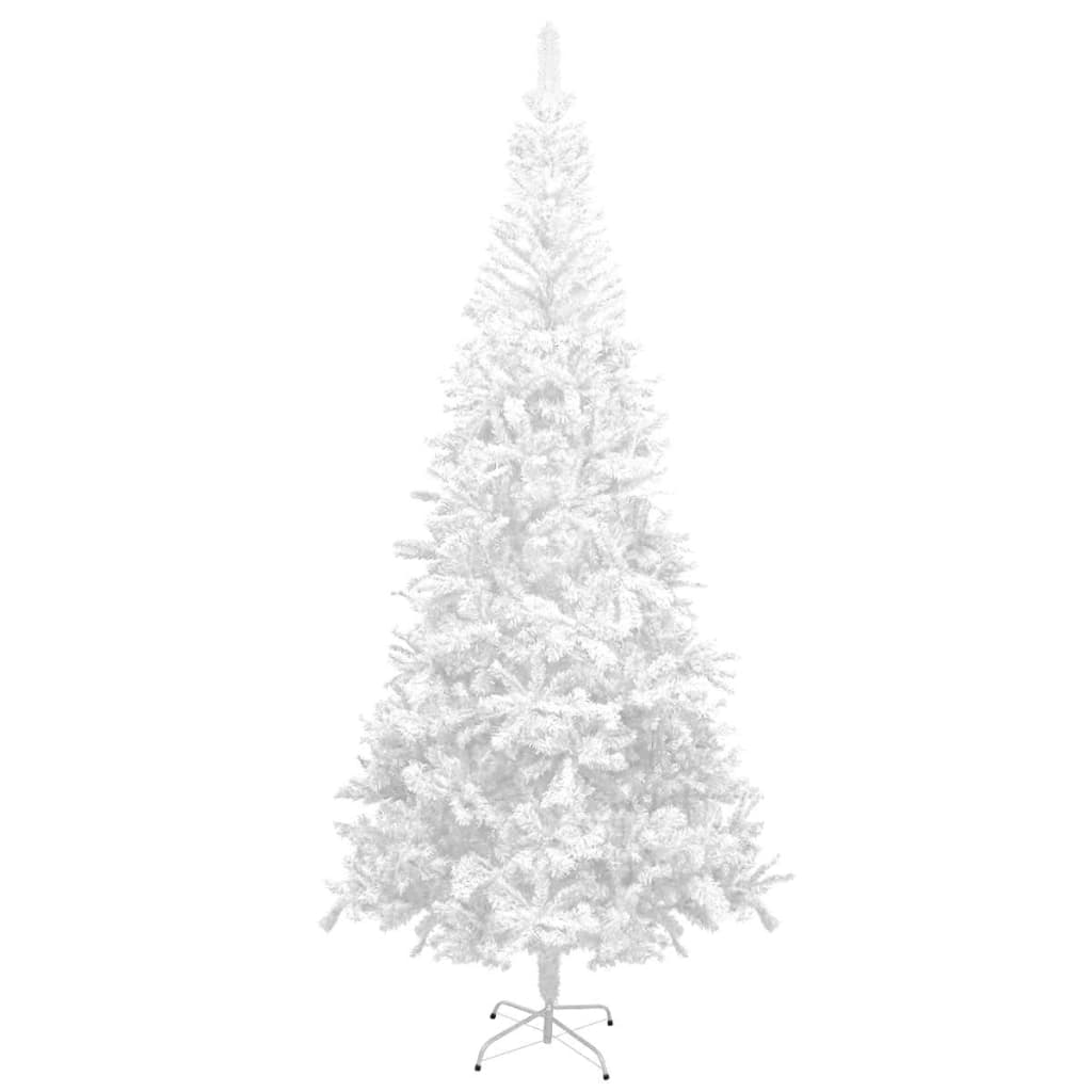 Kunstkerstboom met LED's en kerstballen L 240 cm wit