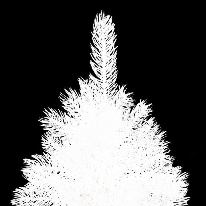 Kunstkerstboom met LED's en kerstballen 240 cm wit