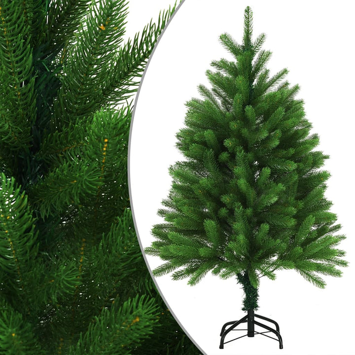 Kunstkerstboom met LED's en kerstballen 120 cm groen
