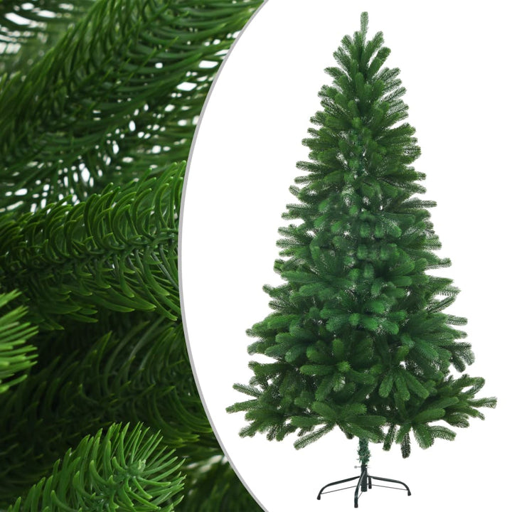 Kunstkerstboom met LED's en kerstballen 150 cm groen