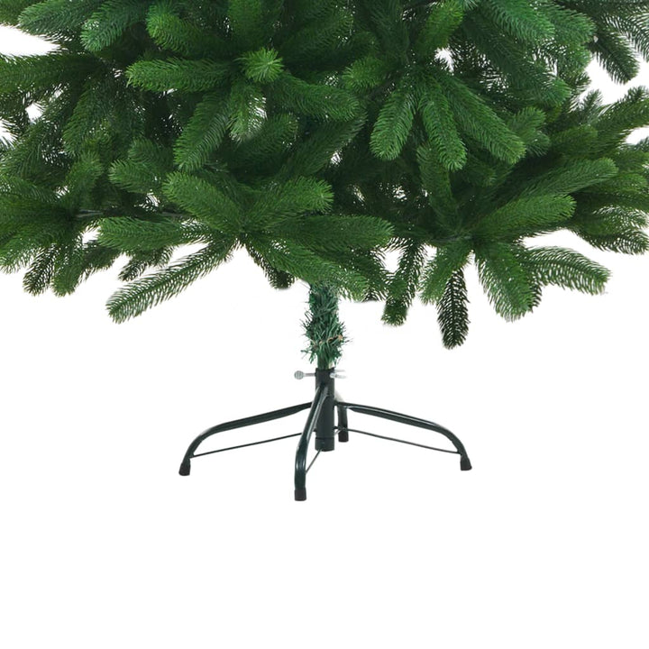 Kunstkerstboom met LED's en kerstballen 210 cm groen