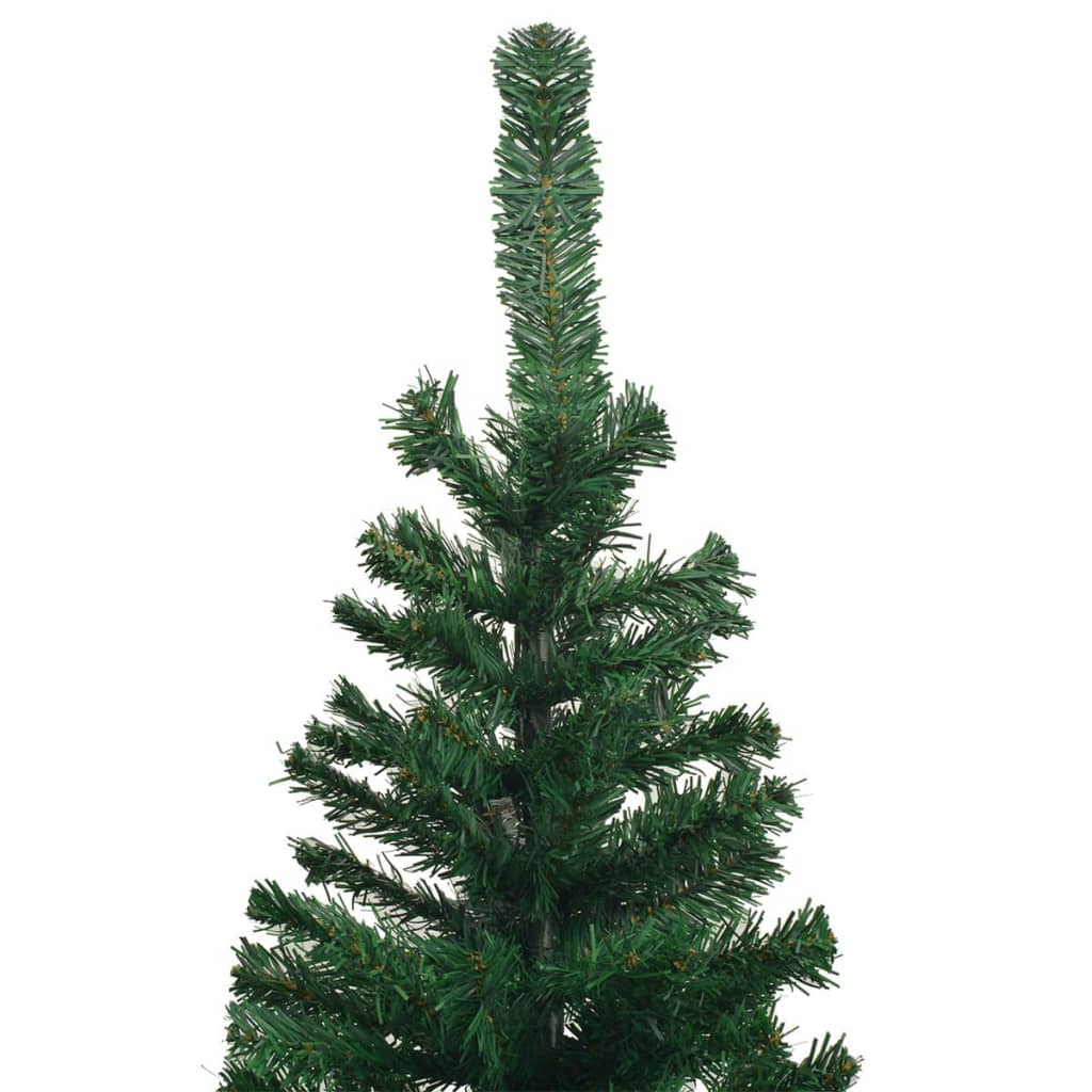 Kunstkerstboom met LED's en kerstballen L 240 cm groen