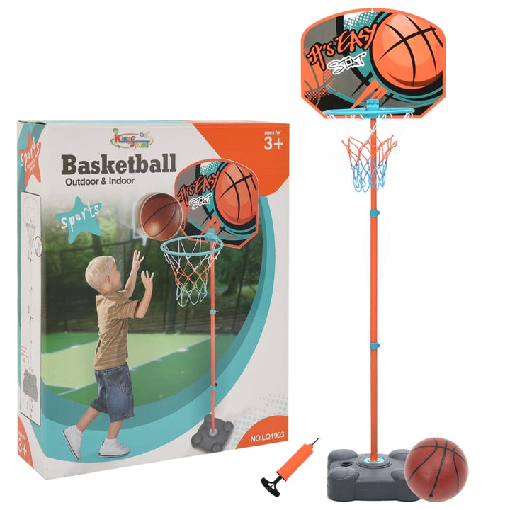 Basketbalset draagbaar verstelbaar 109-141 cm