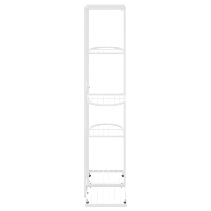 Bloemenstandaard met 5 lagen 43x22x98 cm metaal wit