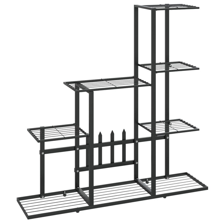 Bloemenstandaard 94,5x25x88 cm metaal zwart