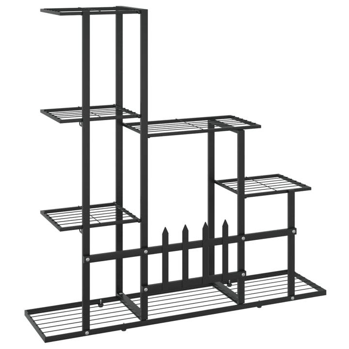 Bloemenstandaard 94,5x25x88 cm metaal zwart