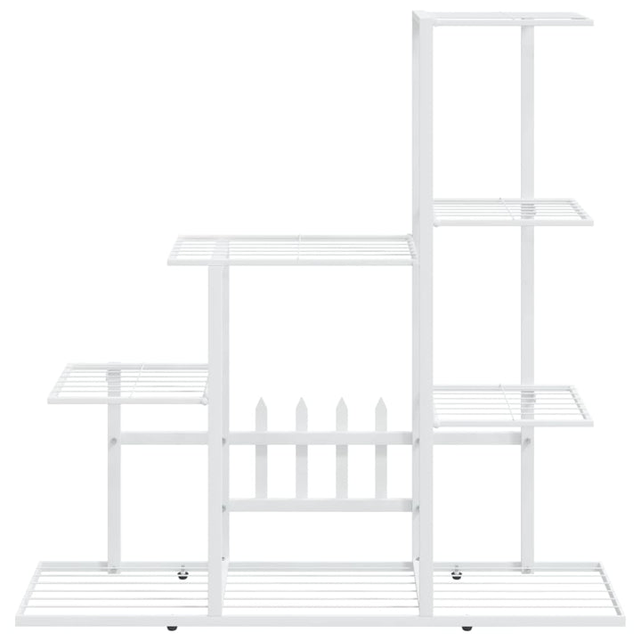 Bloemenstandaard 94,5x25x88 cm metaal wit