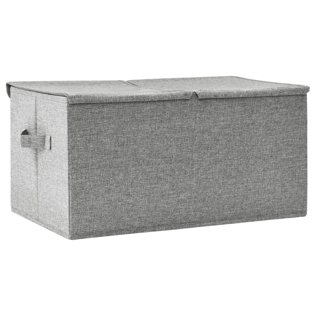 Opbergbox 50x30x25 cm stof grijs