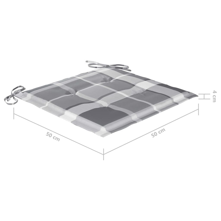 Tuinstoelen 8 st met kussens massief acaciahout grijs