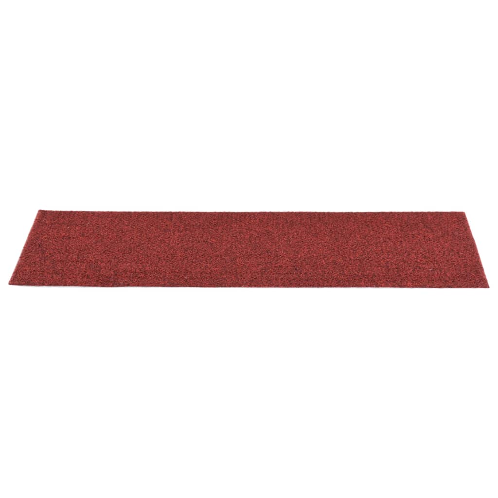 15 st Trapmatten zelfklevend rechthoekig 76x20 cm rood
