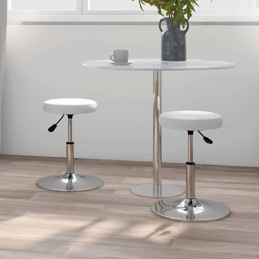 Eetkamerstoelen 2 st kunstleer wit