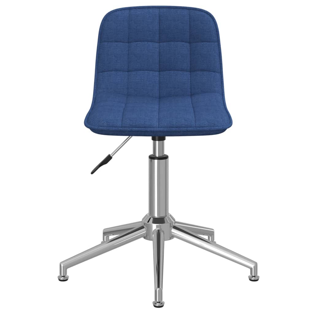 Eetkamerstoelen draaibaar 2 st stof blauw