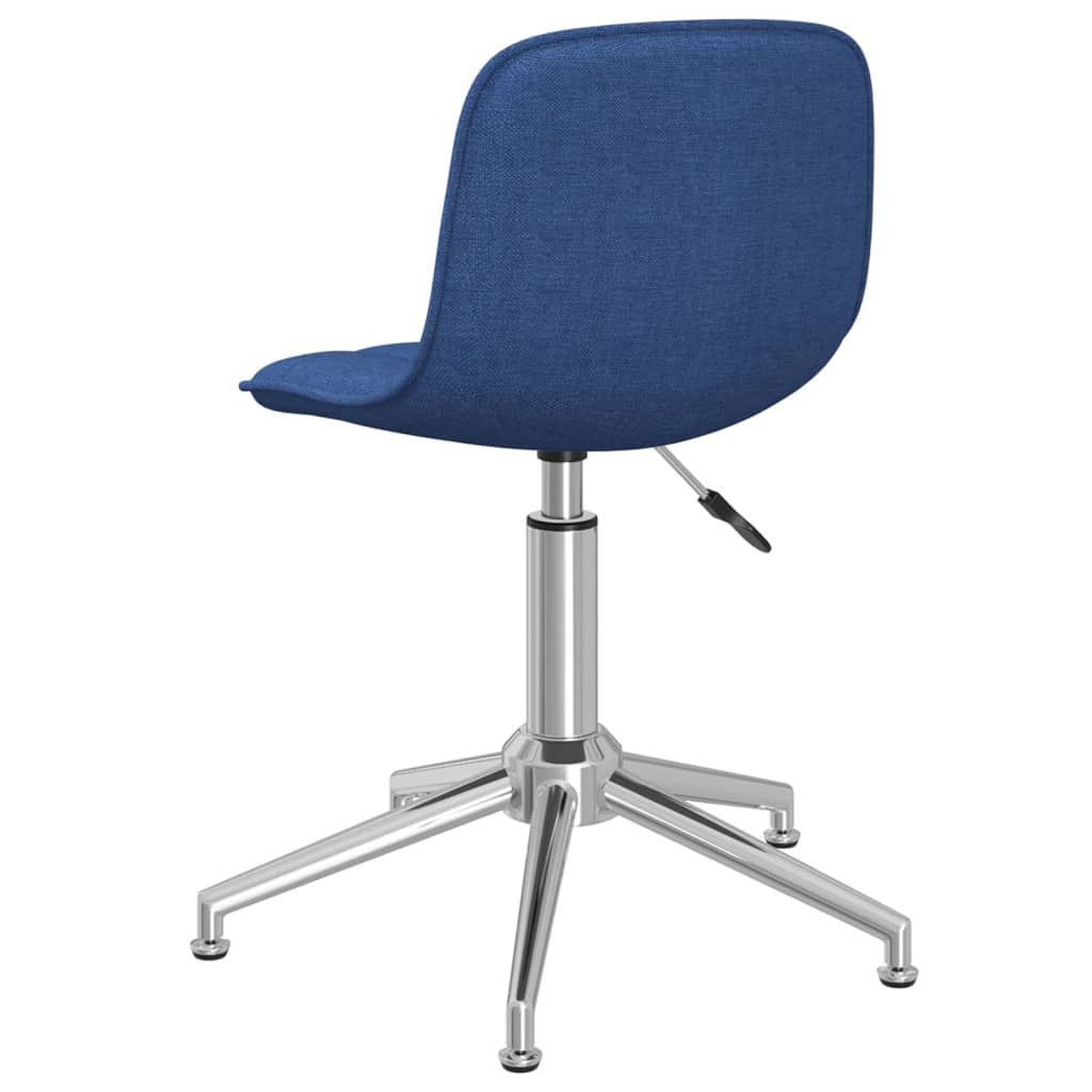 Eetkamerstoelen draaibaar 2 st stof blauw