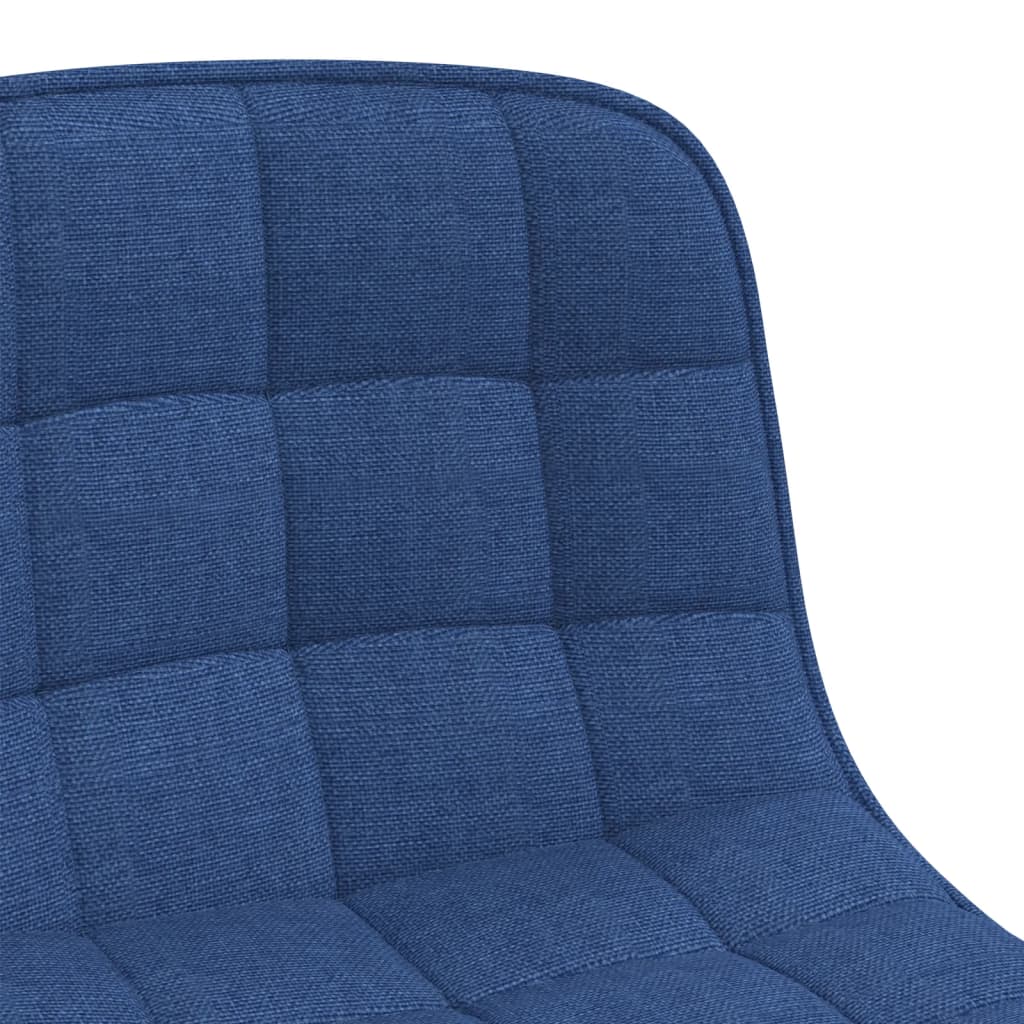 Eetkamerstoelen draaibaar 2 st stof blauw