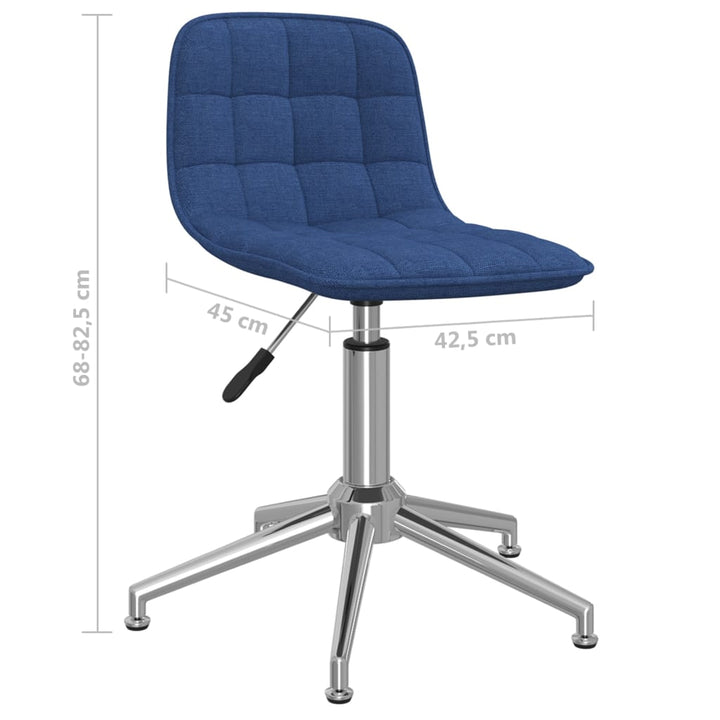 Eetkamerstoelen draaibaar 2 st stof blauw