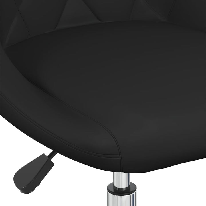 Kantoorstoel draaibaar kunstleer zwart