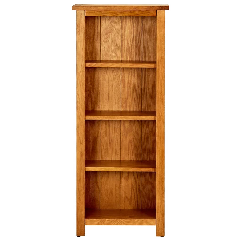 Boekenkast met 4 schappen 45x22x110 cm massief eikenhout