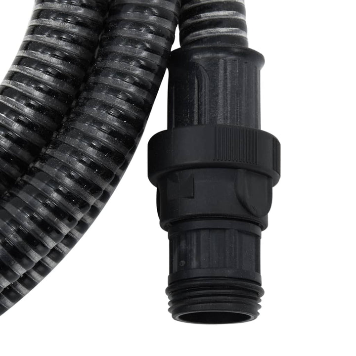 Zuigslang met PVC koppelingen 4 m 22 mm zwart
