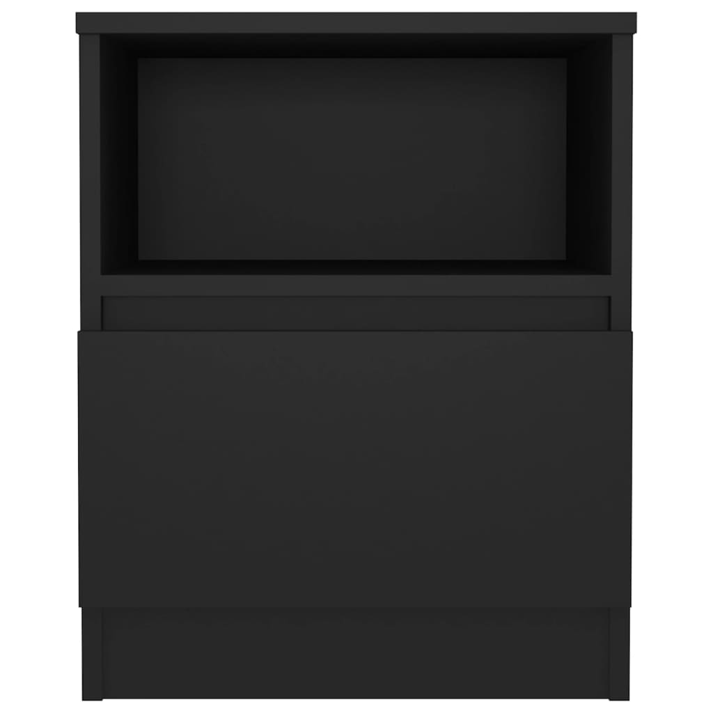 Nachtkastje 40x40x50 cm spaanplaat zwart
