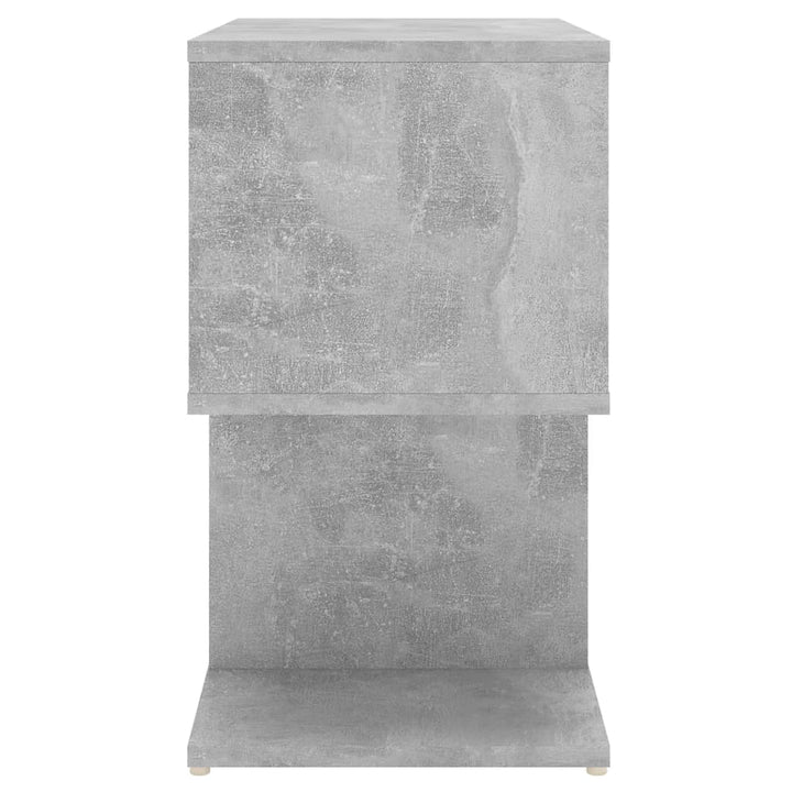 Nachtkastje 50x30x51,5 cm spaanplaat betongrijs