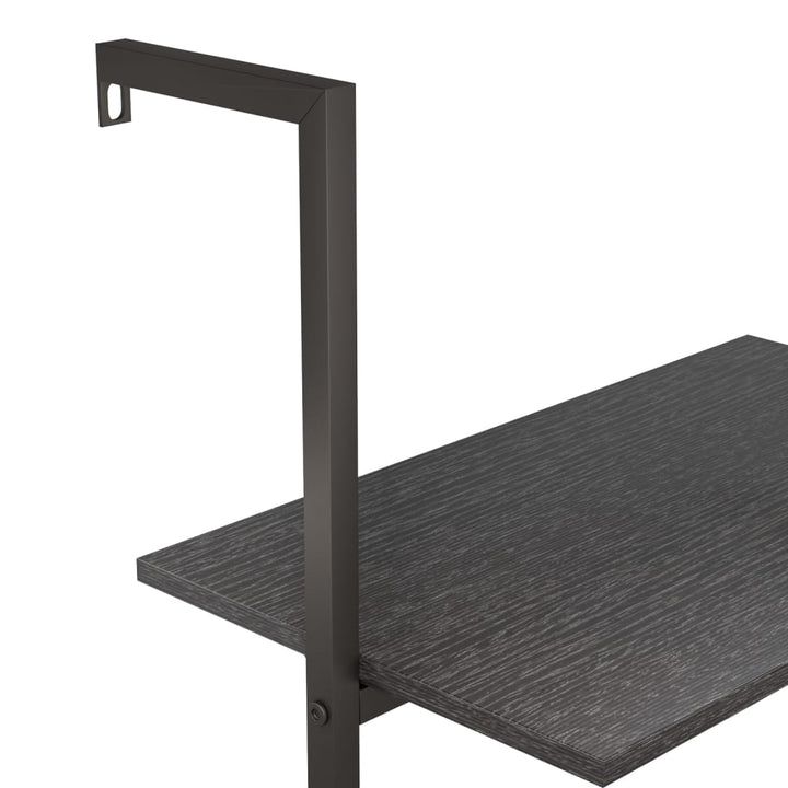 Ladderrek met 3 schappen 64x35x120,5 cm zwart