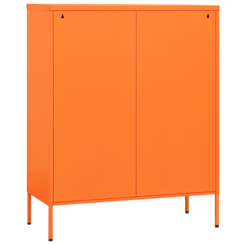 Opbergkast 80x35x101,5 cm staal oranje