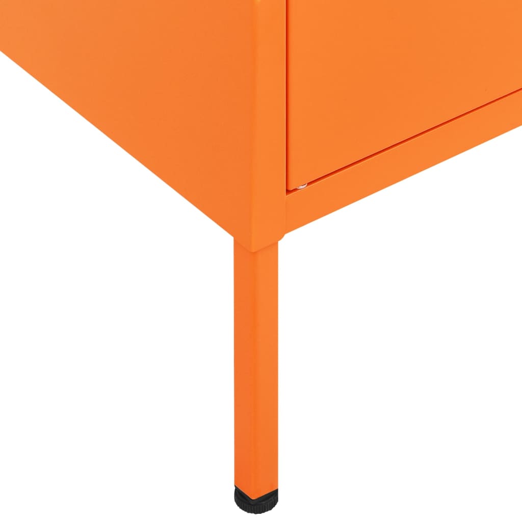 Opbergkast 80x35x101,5 cm staal oranje