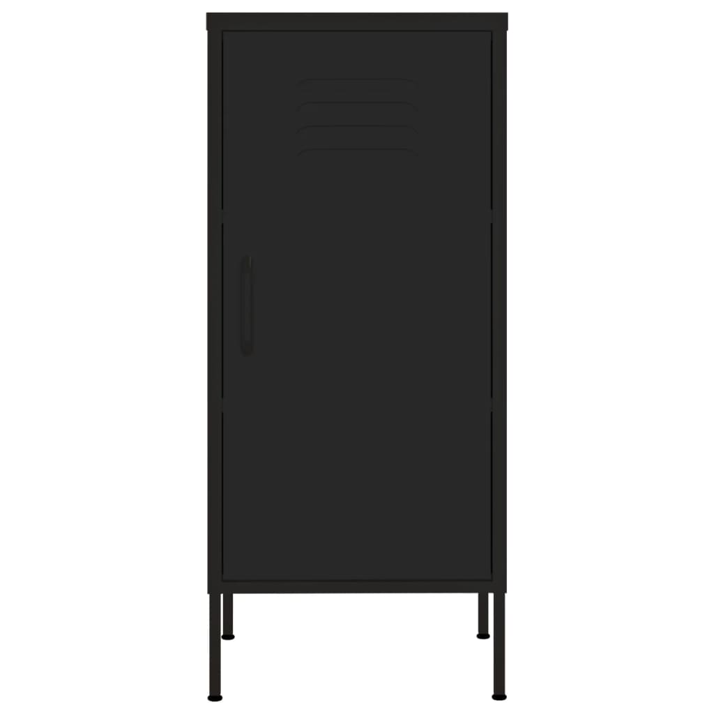 Opbergkast 42,5x35x101,5 cm staal zwart