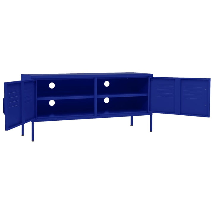 Tv-meubel 105x35x50 cm staal marineblauw