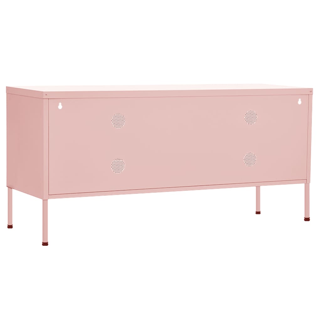 Tv-meubel 105x35x50 cm staal roze
