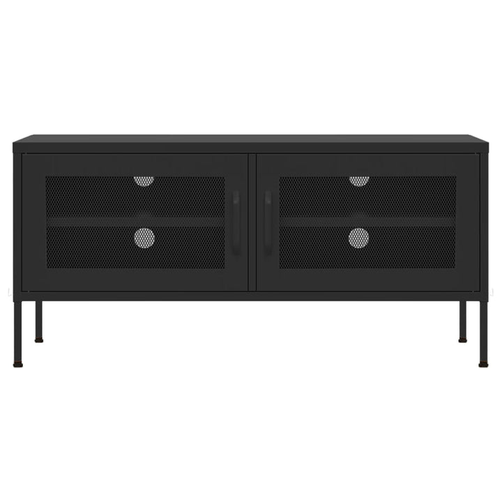 Tv-meubel 105x35x50 cm staal zwart