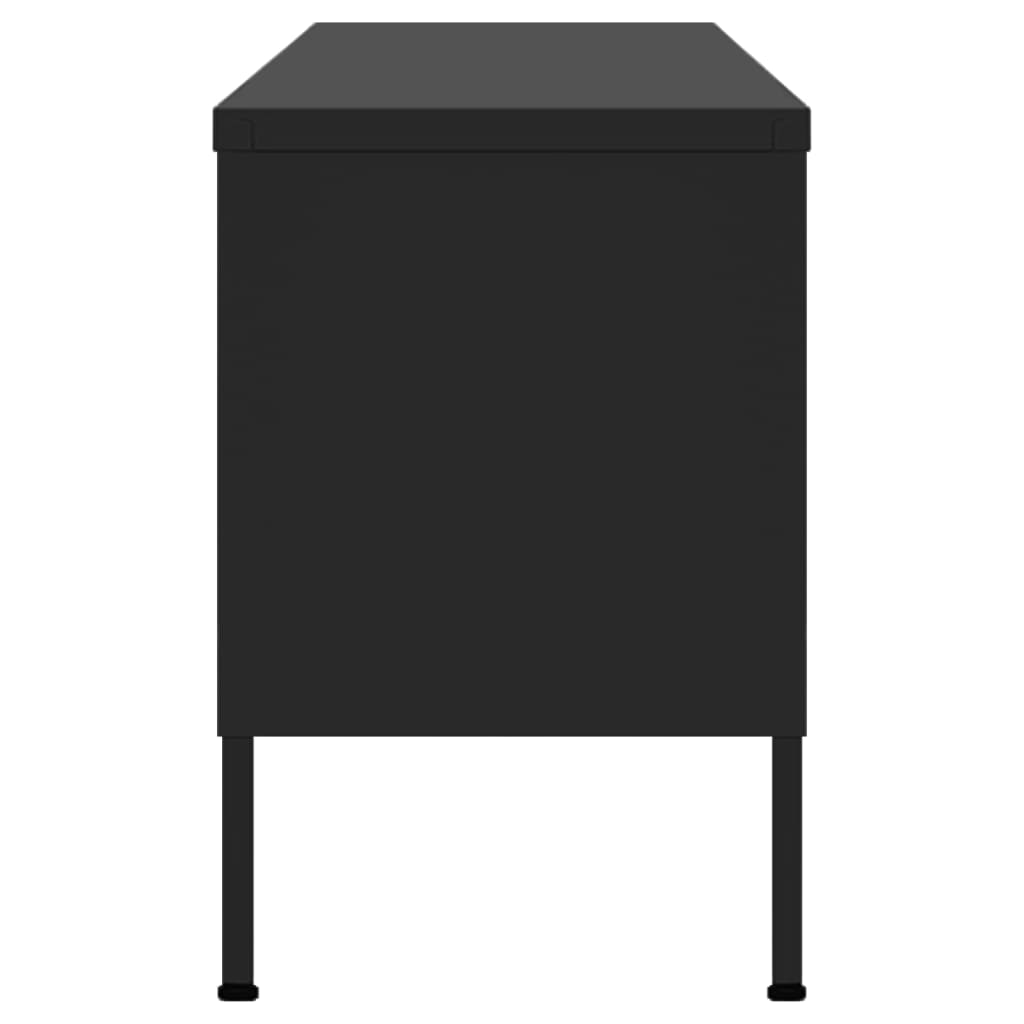 Tv-meubel 105x35x50 cm staal zwart