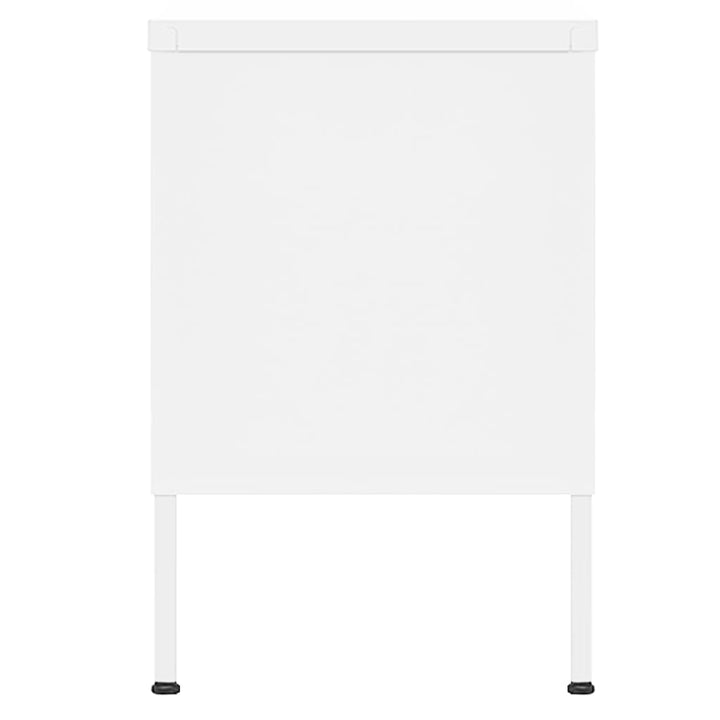 Tv-meubel 105x35x50 cm staal wit