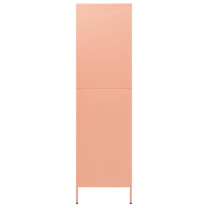 Kledingkast 90x50x180 cm staal roze