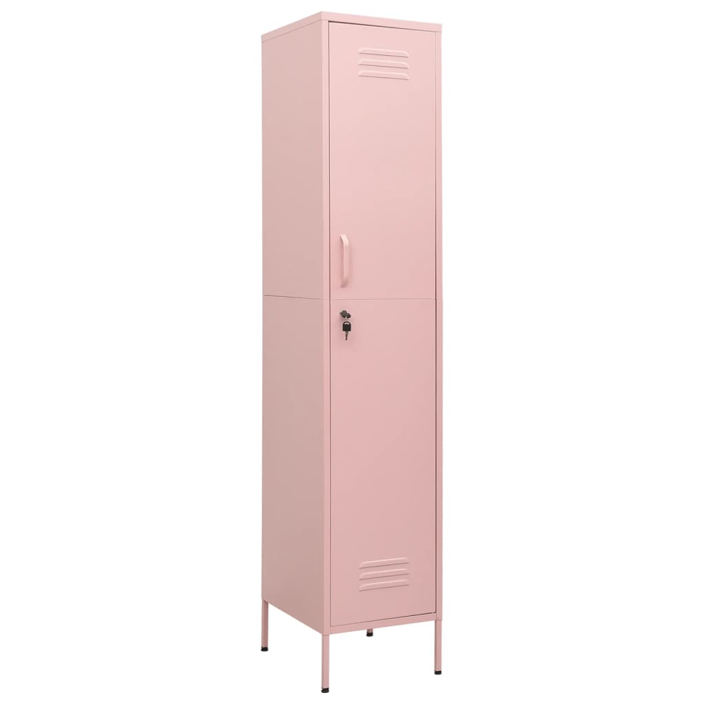 Lockerkast 35x46x180 cm staal roze