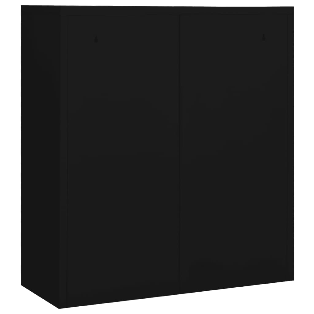 Kantoorkast 90x40x102 cm staal zwart