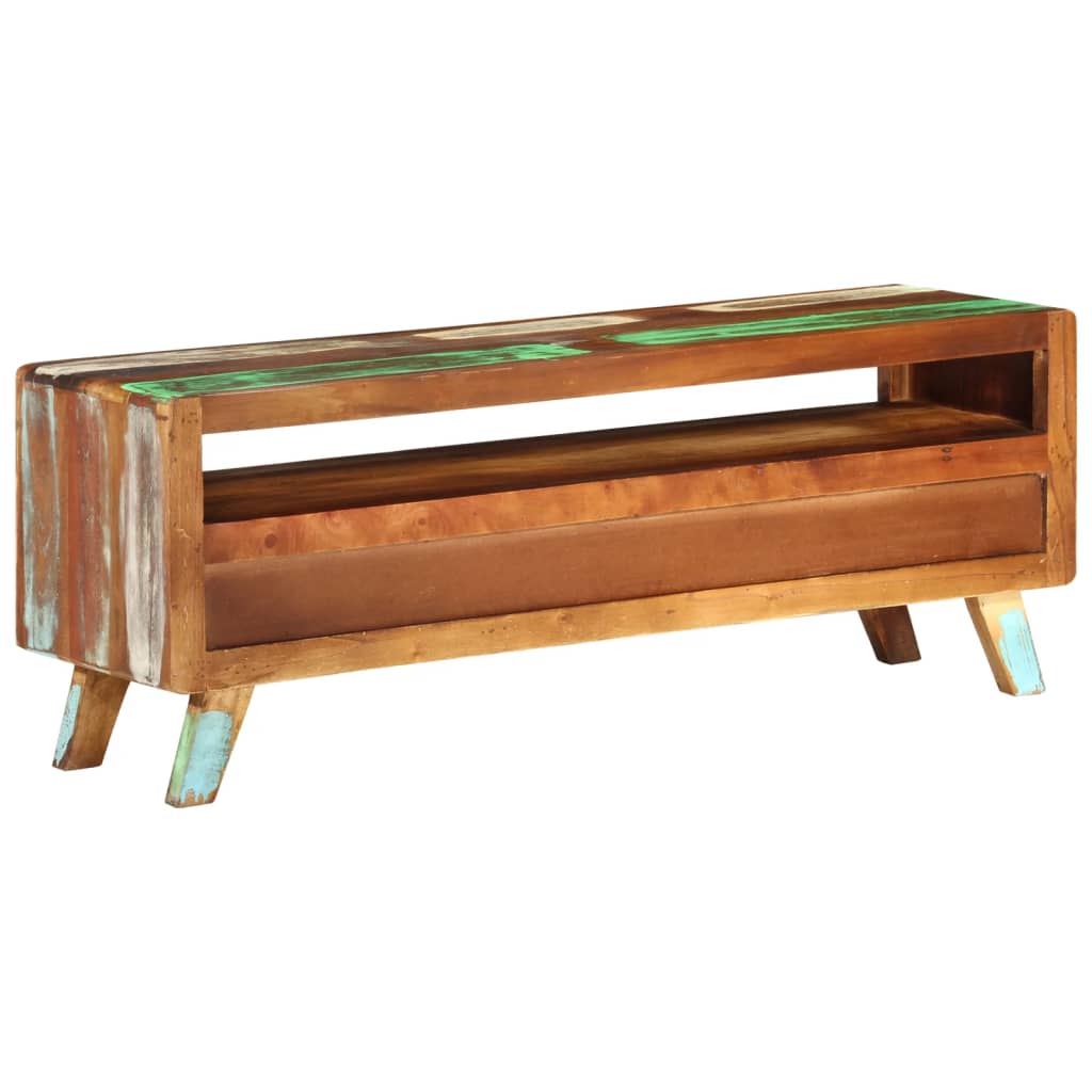 Tv-meubel 110x30x40 cm massief gerecycled hout meerkleurig
