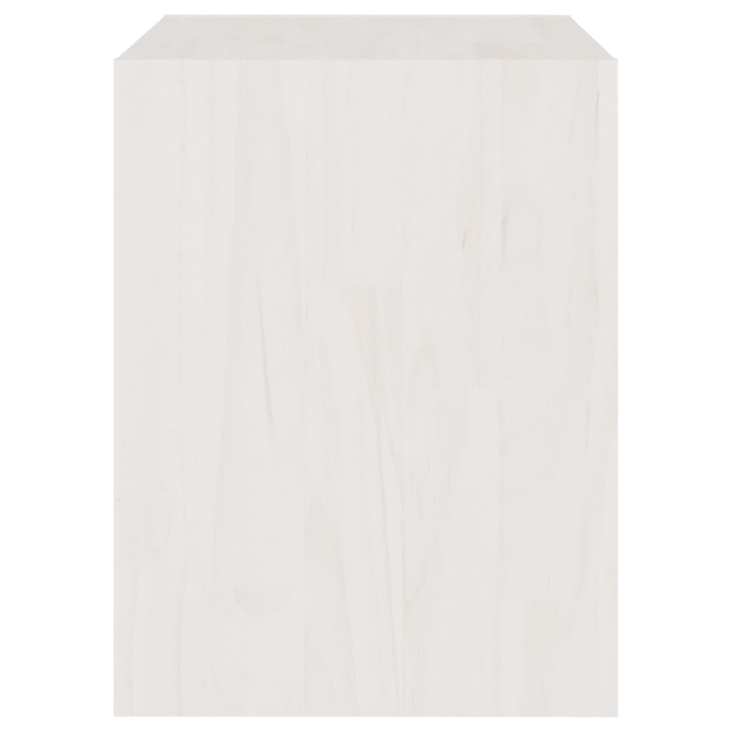 Nachtkastjes 2st 40x30,5x40 cm massief grenenhout wit