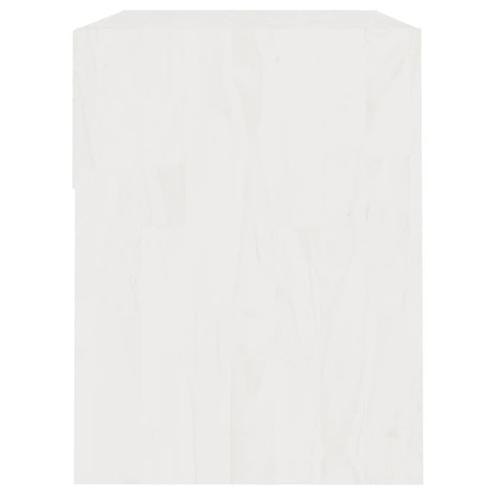 Nachtkastje 40x31x40 cm massief grenenhout wit