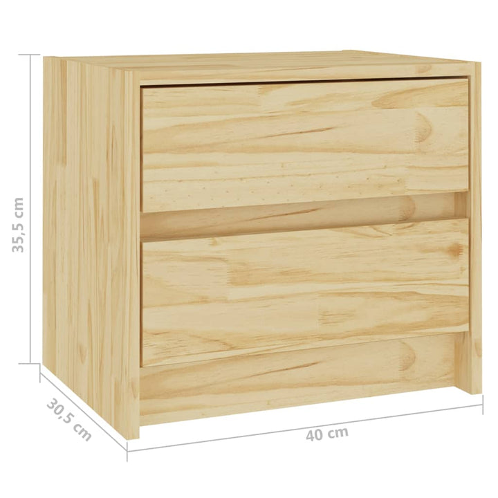 Nachtkastje 40x30,5x35,5 cm massief grenenhout
