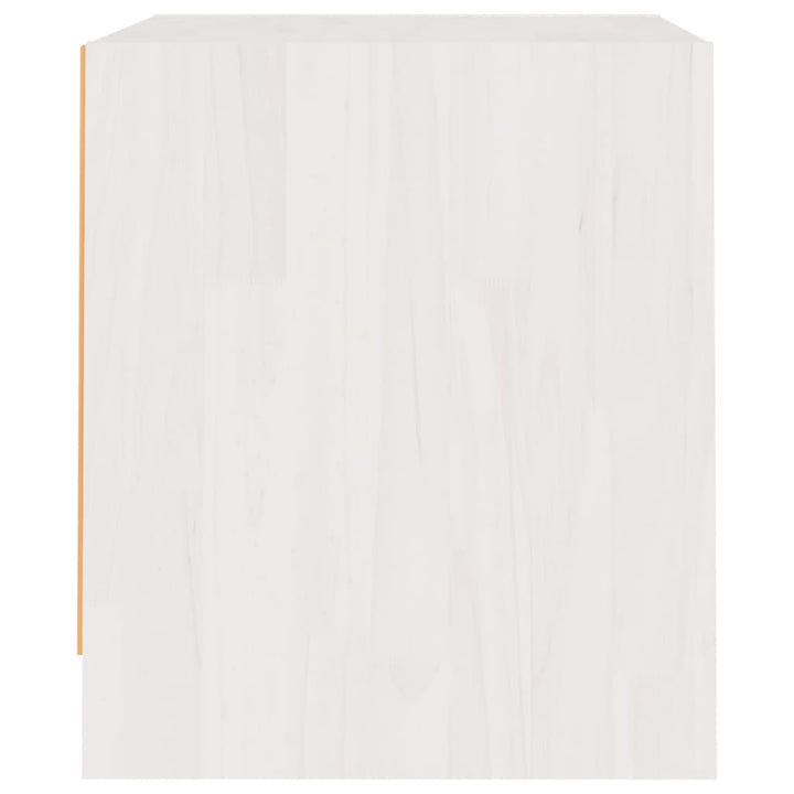 Nachtkastje 40x30,5x35,5 cm massief grenenhout wit