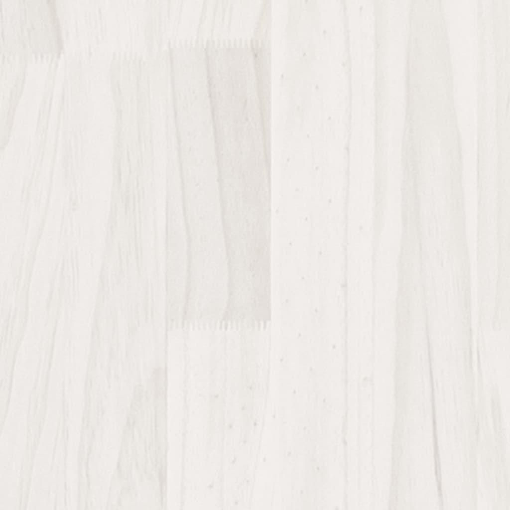 Bijzetkast 60x36x65 cm wit massief grenenhout wit