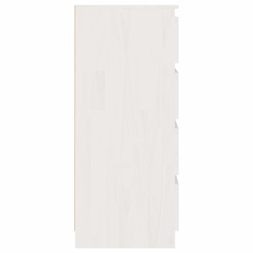 Bijzetkast 60x36x84 cm massief grenenhout wit