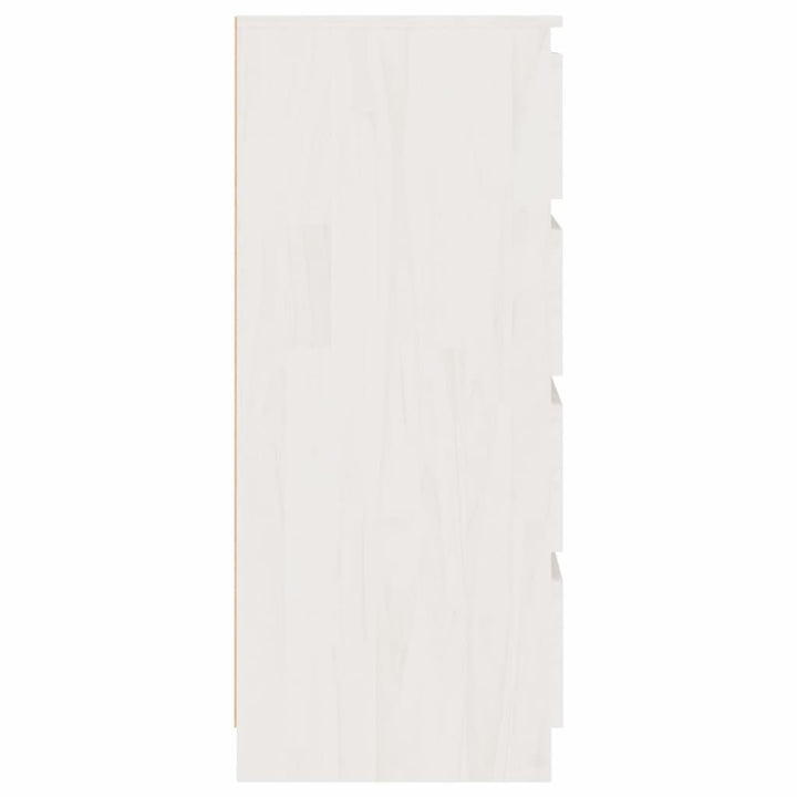 Bijzetkast 60x36x84 cm massief grenenhout wit